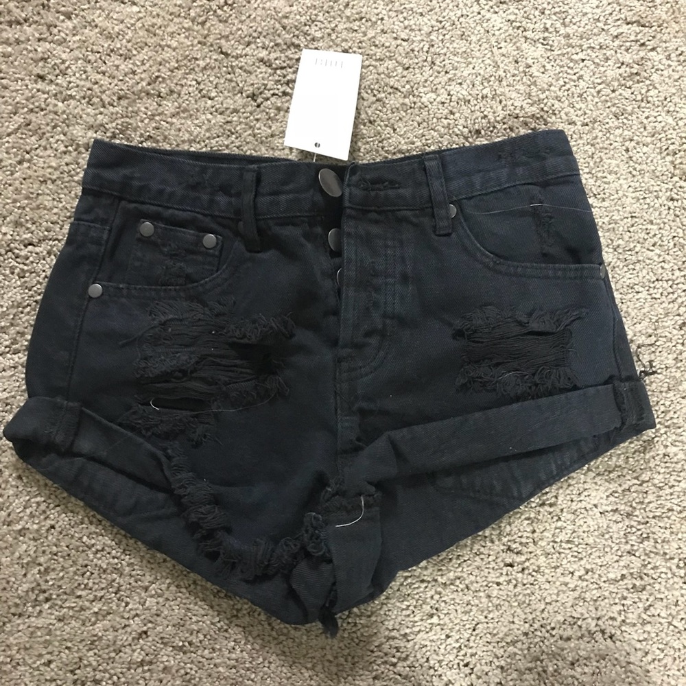Tobi distressed high waisted shorts